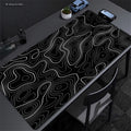 XXL black liquid pattern desk mat