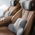 Memory foam neck and lumbar cushion on car seat