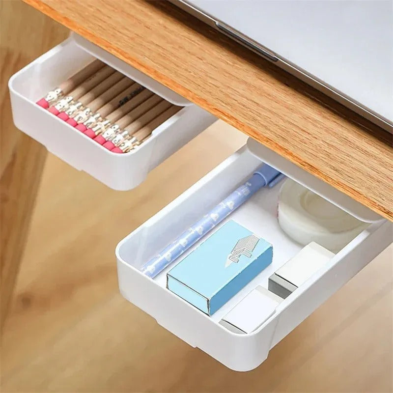 Stick-On Under-Desk Drawer – Hidden Slide-Out Storage