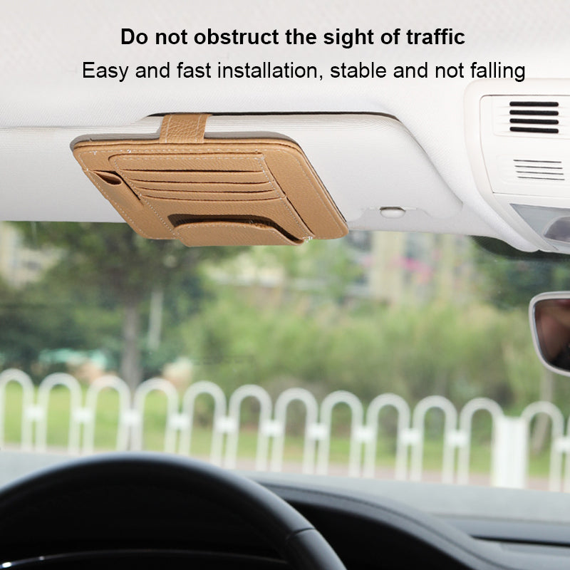Car Sun Visor Organizer – Cards, Sunglasses & Pen Holder