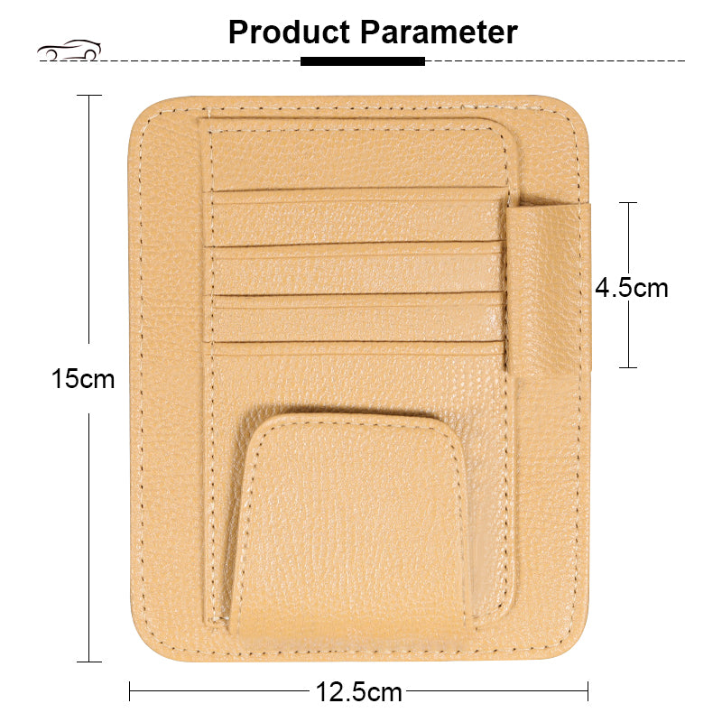 Car Sun Visor Organizer – Cards, Sunglasses & Pen Holder