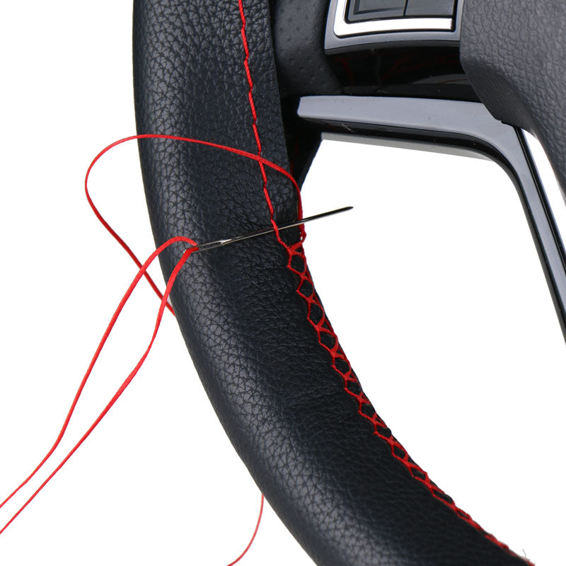 Microfiber Leather Steering Wheel Cover – Universal 15" Anti-Slip
