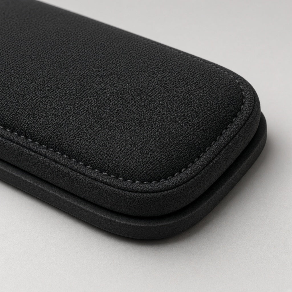 Wrist rest fabric and non-slip base detail